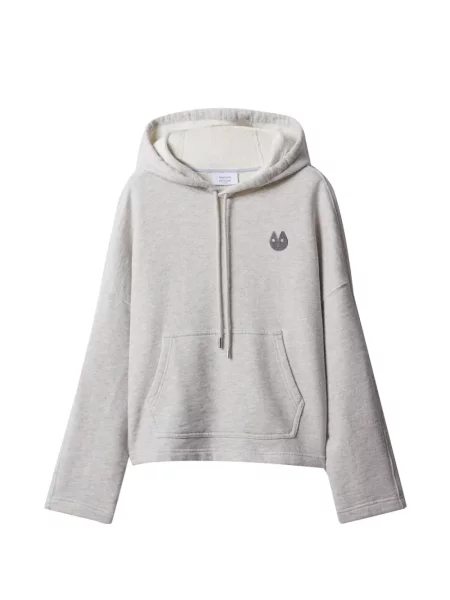 Hanorac cu glugă Maison Kitsune cu autograf cu cordon gri