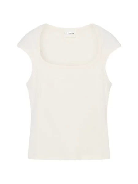 Tricou Closed tricotate alb