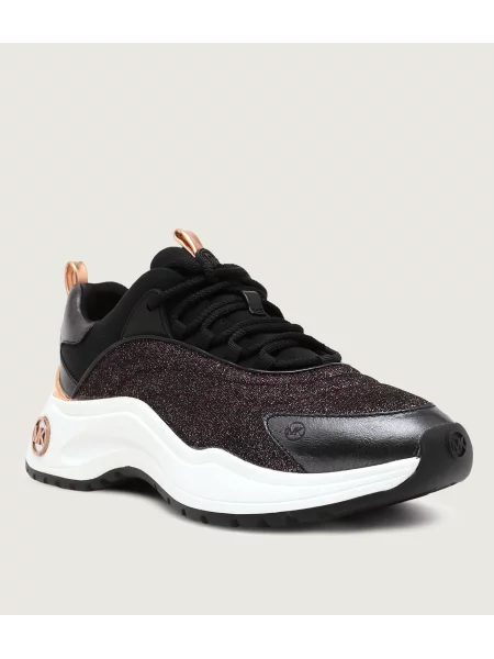 Michael Kors Sneakers tornacipő DARA bőr hozzáadásával fekete