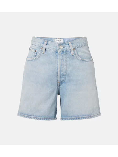 Talia bermudy Agolde niebieskie