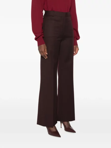Pantaloni Victoria Beckham maro