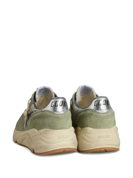 Sneakerși Golden Goose din piele de căprioară cu imagine verde