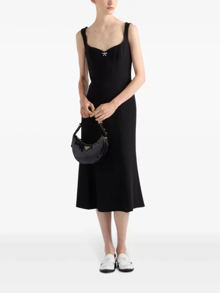 Rochie midi Prada până la genunchi de costum negru