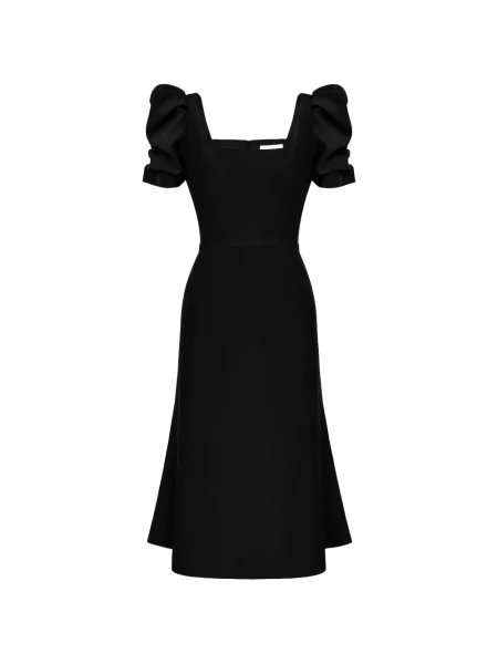 Rochie midi Post Meridiem până la genunchi de costum negru