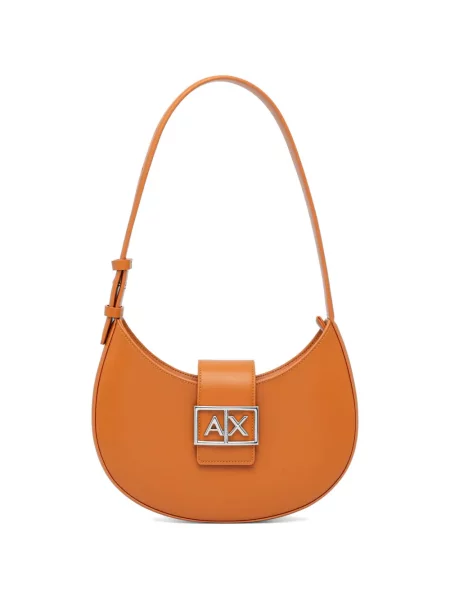 Geantă shopper Armani Exchange cu autograf portocaliu