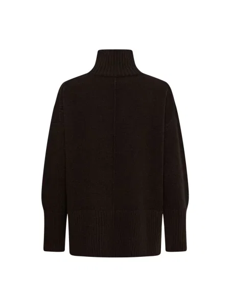 Sweter z golfem My Essential Wardrobe do golfa brązowy
