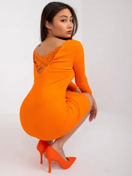 Rochie Rue Paris de costum portocaliu