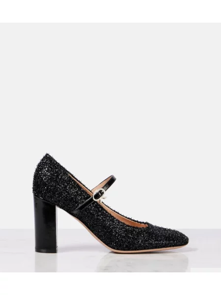 Pantofi cu toc Gianvito Rossi din canvas negru