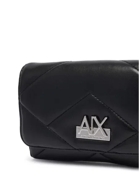 Armani Exchange crossbody torba za žene od imitacije kože crna