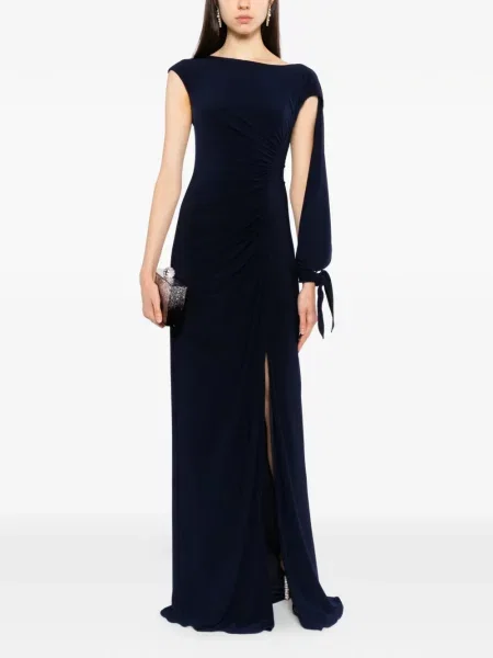 Rochie Amsale din jerseu albastru