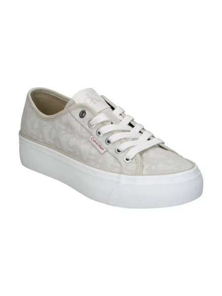 Tenisice Calvin Klein Jeans Vulc Flatf Jacquard Aop bež