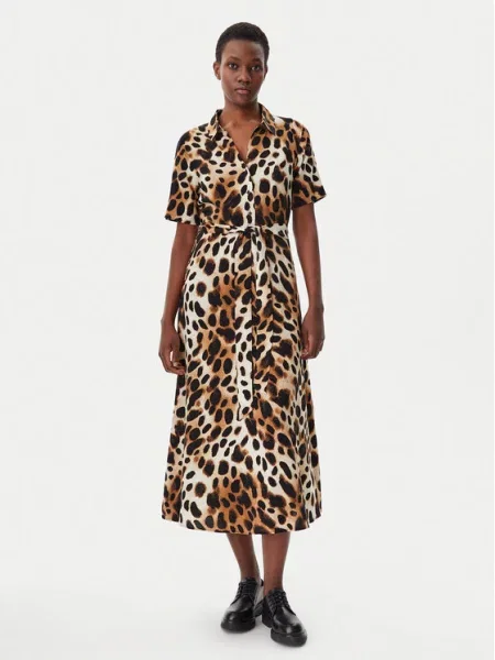 JDY Sukienka koszulowa Star brązowy