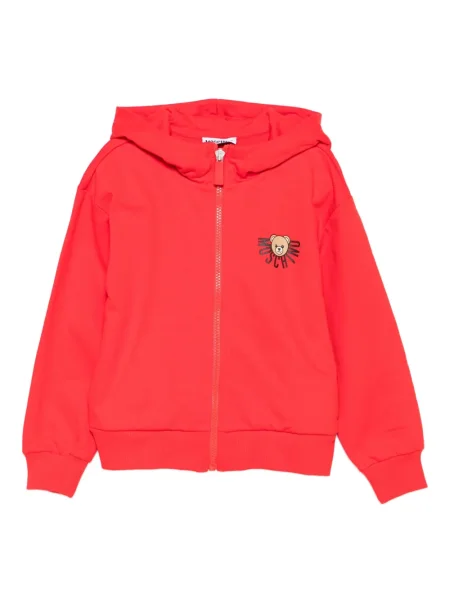 Bluza z kapturem dziecięca Moschino czerwona
