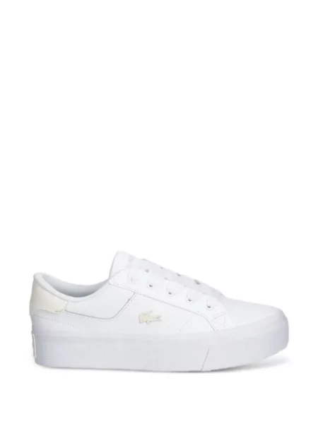 Sneakerși Lacoste cu autograf alb