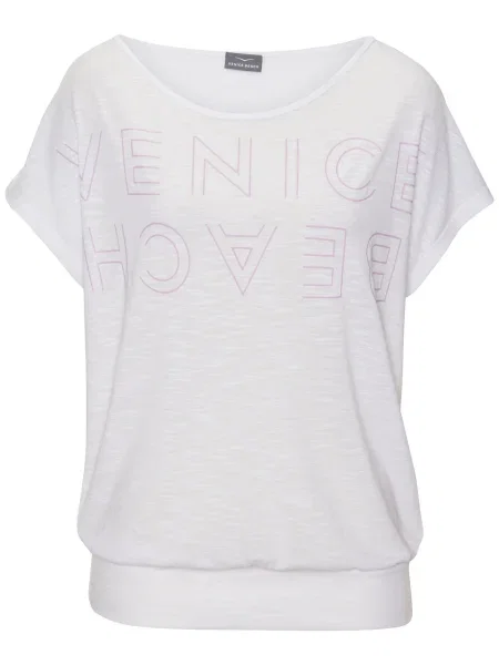 VENICE BEACH Tricou mov liliachiu / amestacat alb