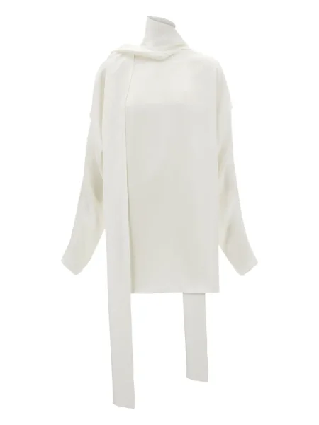 Rochie mini Ferragamo drapată alb