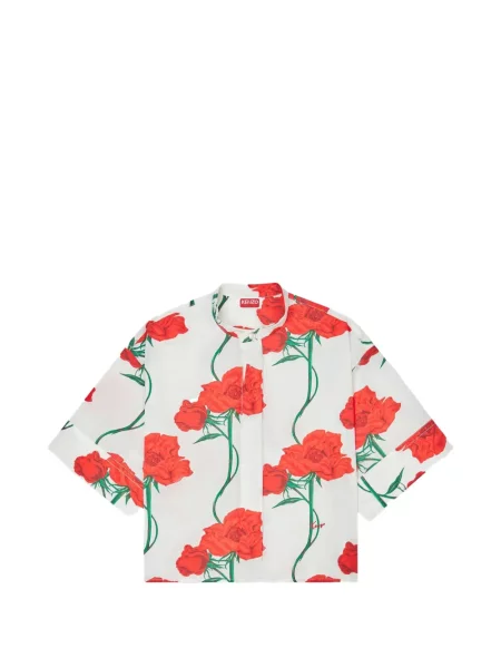 Cămașă Kenzo cu model floral cu imagine alb