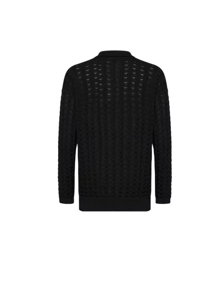 Sweter John Richmond wełniany czarny