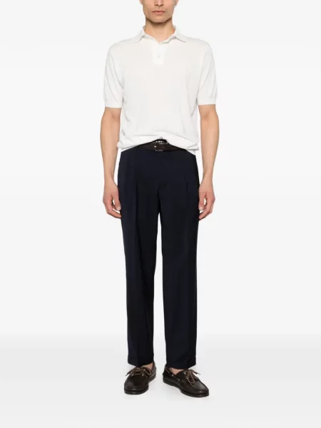 Polo Lardini scurt alb