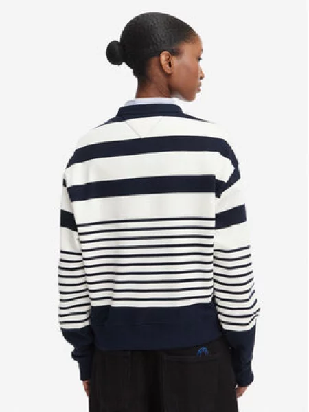 Tommy Jeans Majica marine / bela modra