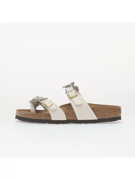 Шкіряні кросівки Birkenstock в квіточку білі