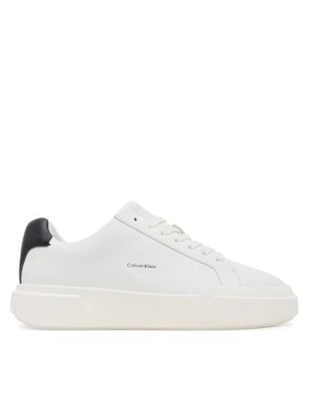 Sneakersy Calvin Klein skórzane białe