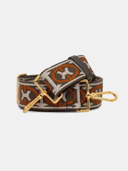 Coccinelle curea de geantă pentru femei NASTRO MONOGRAM TRICOLOR verde