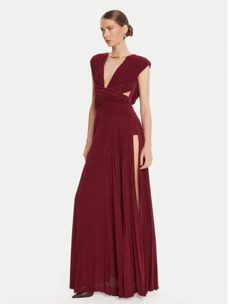 Elisabetta Franchi Rochie de seară Vișiniu bordo