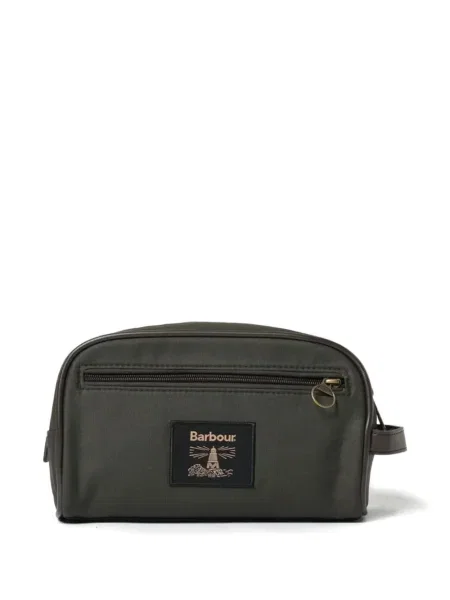 Geantă Barbour cu autograf verde