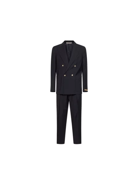 Garnitur Briglia wełniany dwurzędowy niebieski