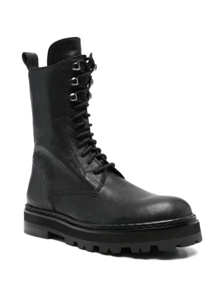 Botine Patrizia Pepe cu șireturi din dantelă negru