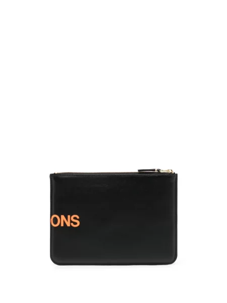Portofel Comme Des Garçons Wallet din piele cu imagine negru