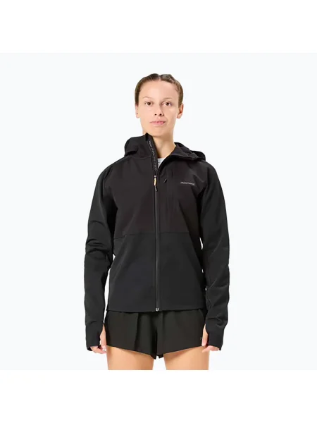 Női futódzseki NNormal Active Warm svart/fekete. Méret: S fekete