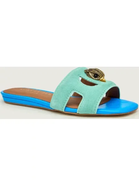 Kurt Geiger Șlapi EAGLE | piele întoarsă verde