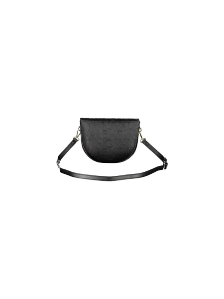 Lniana torebka Valentino Bags czarna