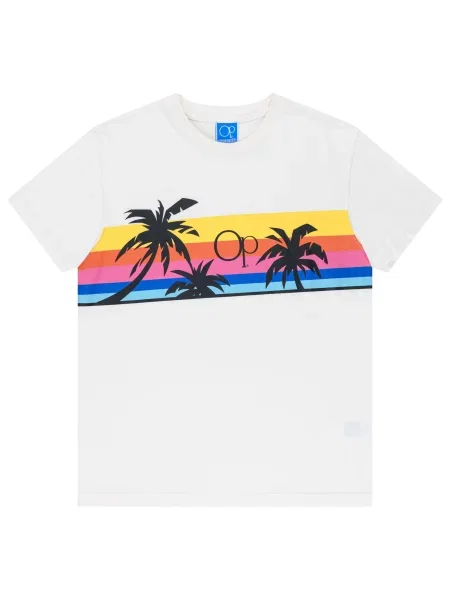Ocean Pacific Tricou Stocked albastru / galben / roz / murdar alb