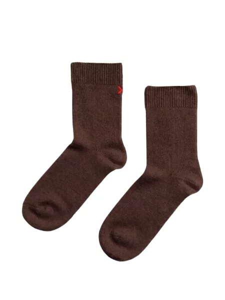 Șosete Chinti & Parker cu broderie tricotate maro