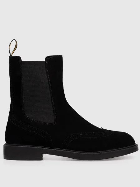 Замшеві челсі з перфорацією Doucal's чорні