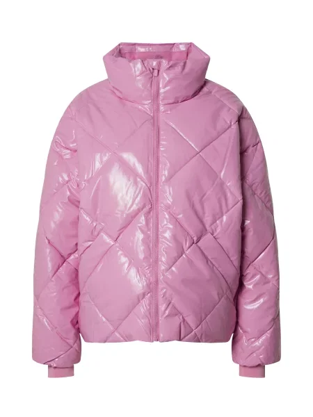 Aim'n Zimní bunda Diamond Quilt růžová černá