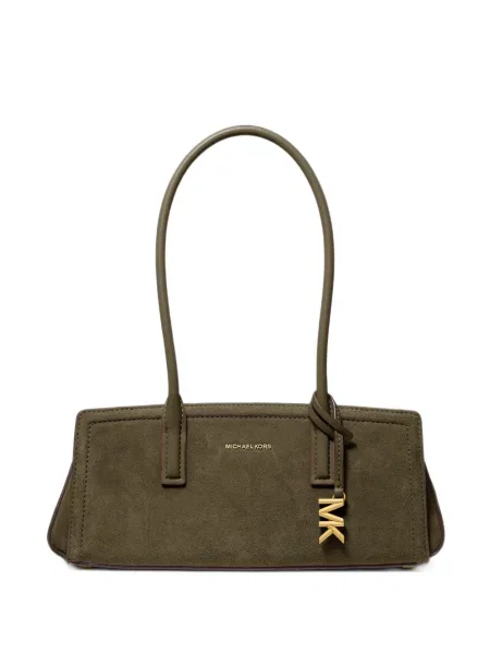Geantă Michael Kors din piele de căprioară verde