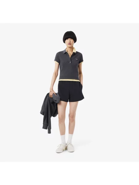Lacoste Szorty Z Dwuwarstwowego Piqué granatowe
