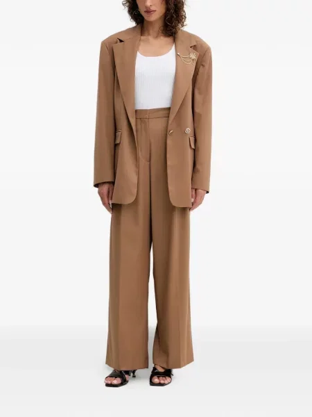 Pantaloni Fracomina plisate maro