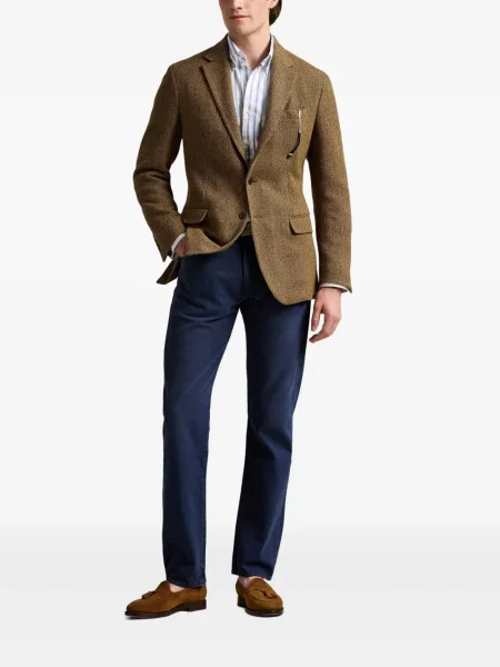 Pletene sportske kratke hlače Polo Ralph Lauren s printom bijela