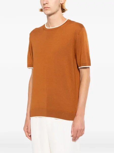 Tricou Kiton tricotate maro