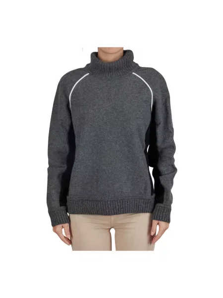 Sweter z golfem Kiton do golfa szary