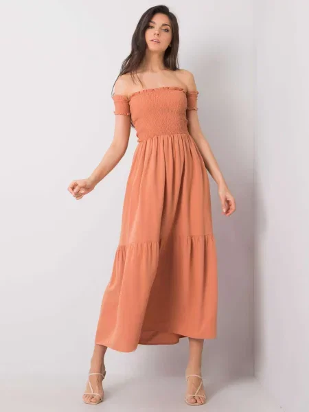 Rochie maxi Fashionhunters de costum portocaliu
