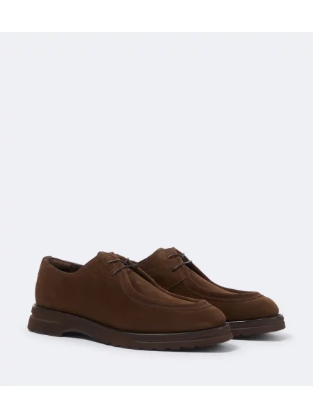 Pantofi derby Berluti din piele de căprioară maro