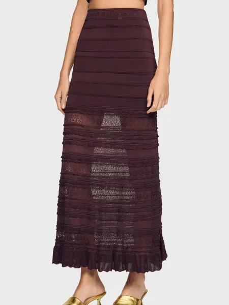 Юбка Sandro коричневая