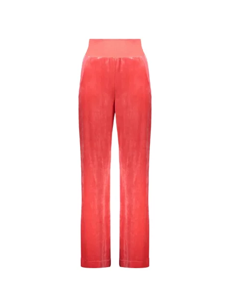 Pantaloni Alberta Ferretti de catifea alergare roșu