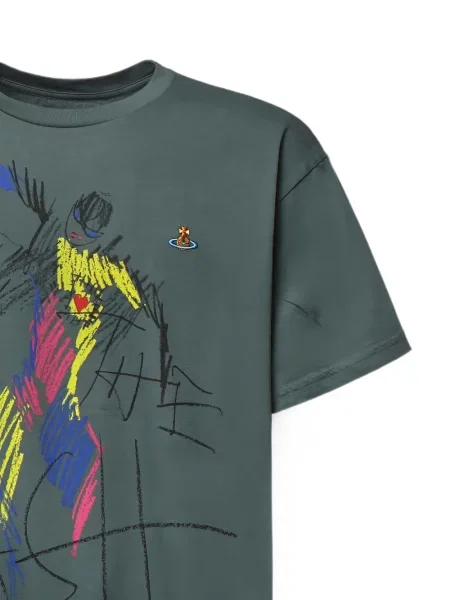 Тениска Vivienne Westwood бродирана зелено